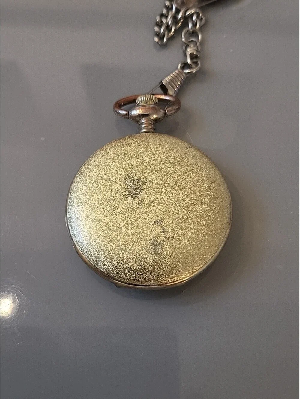The Greatest Dad Pocket Quartz Watch Silver/gold Chain New Batt. Working EUC mpc